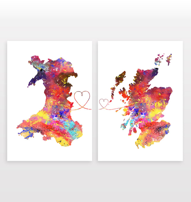 USA to Scotland - Set of 2 Prints