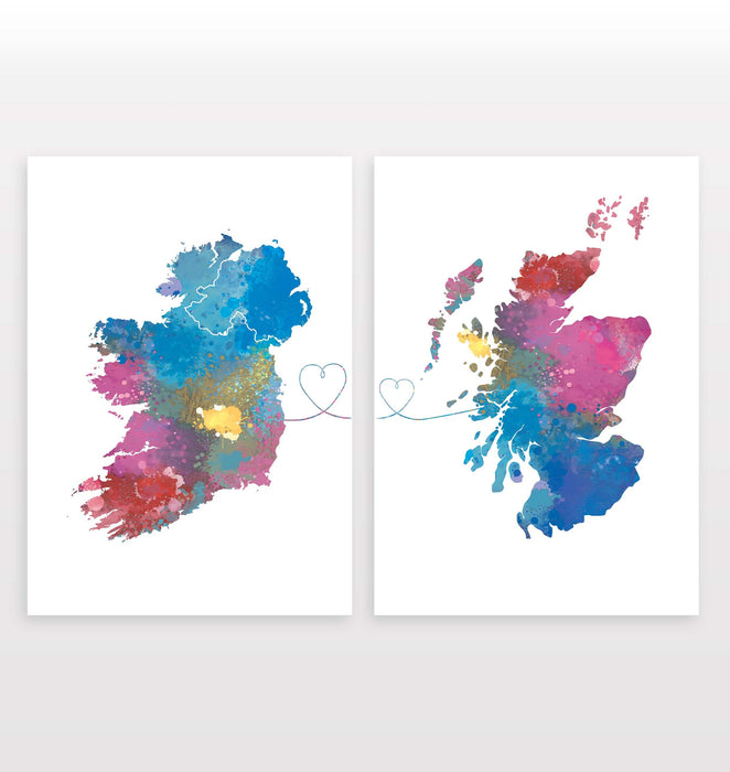 Ireland to Scotland - Set of 2 Prints