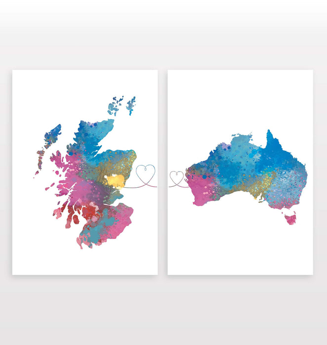 Scotland to Australia - Set of 2 Prints