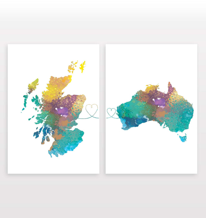 Scotland to Australia - Set of 2 Prints