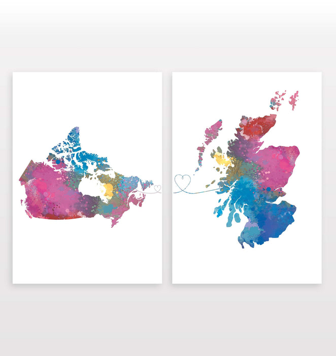 Canada to Scotland - Set of 2 Prints