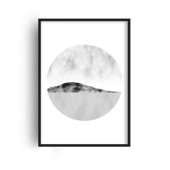 Abstract Greyscale Ocean Cliffs  - Set of 4