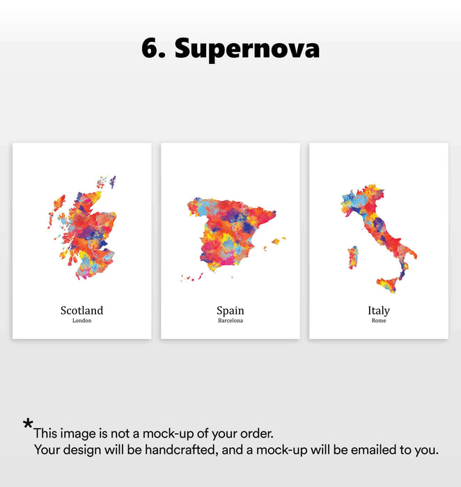 Personalised Three Location Prints 2.0