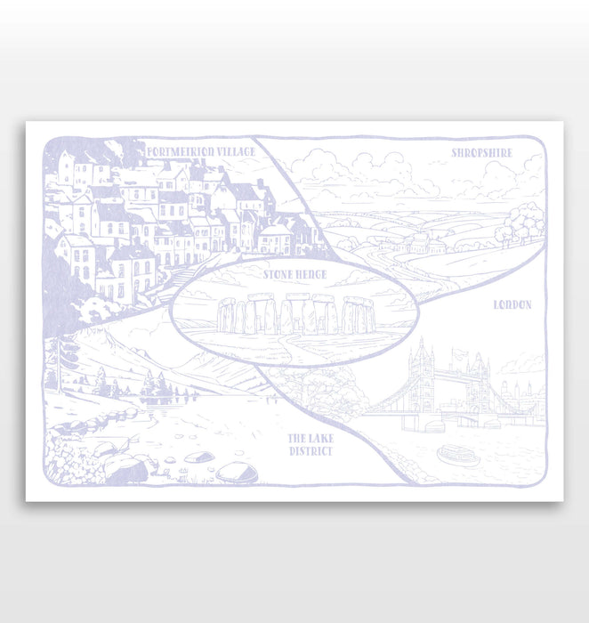 Personalised Hand Drawn Travel Print