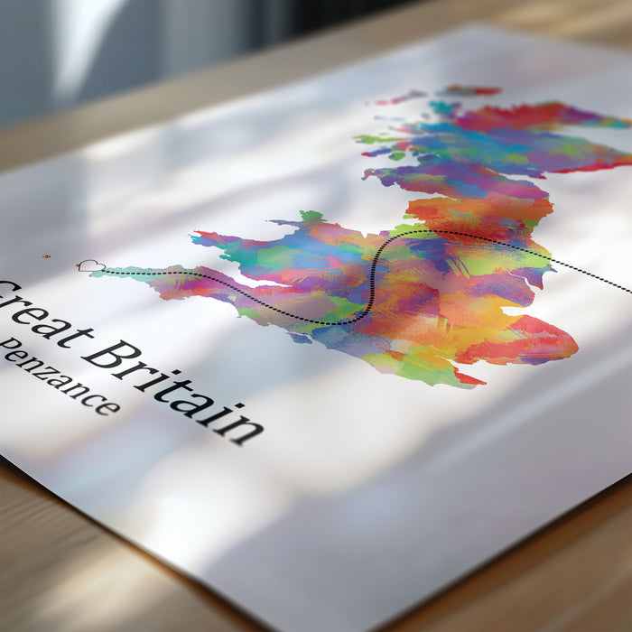 Personalised two location Prints 2.0 - Custom Line