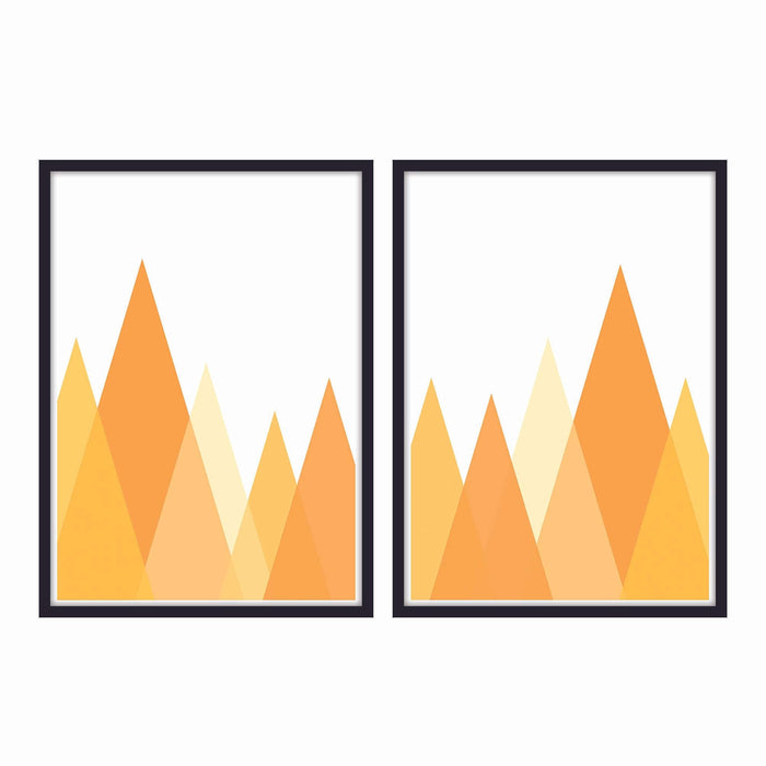 Abstract Scandinavian Mountains - Set of 2