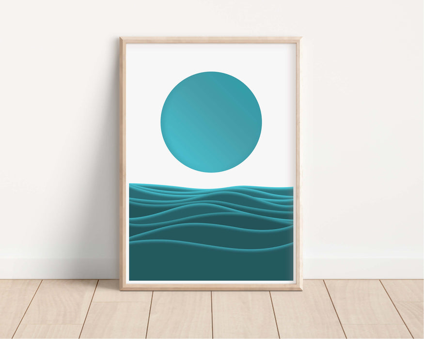 Abstract Turquoise Sunrise