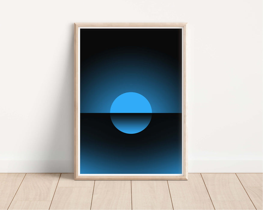 Abstract Black & Blue Sunset