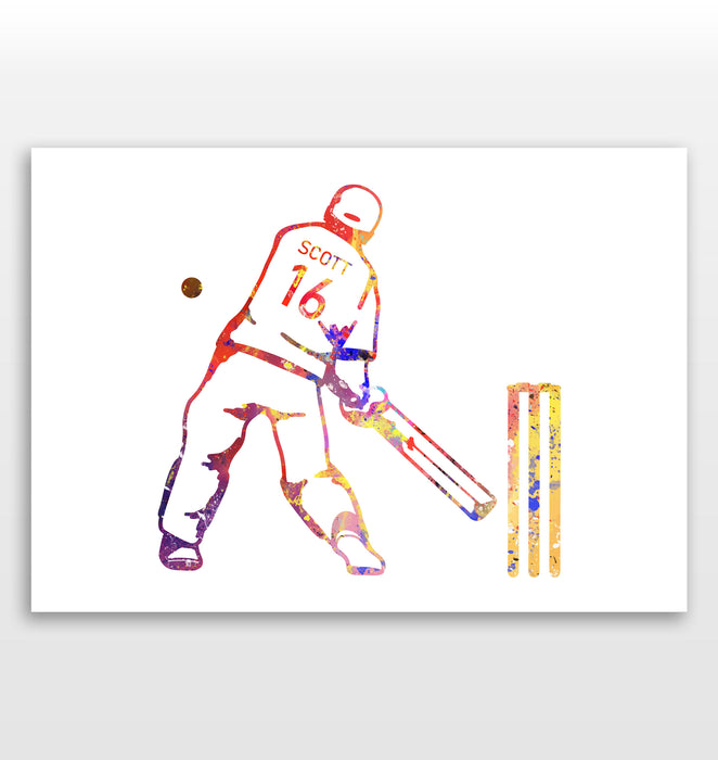 Personalised Cricket Print