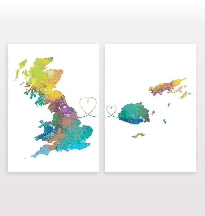 Britain to Fiji - Set of 2 Prints