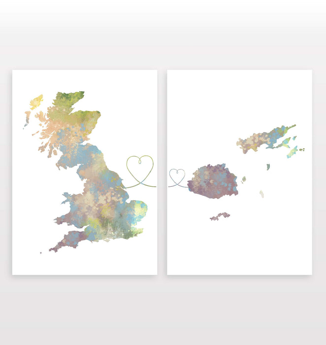 Britain to Fiji - Set of 2 Prints