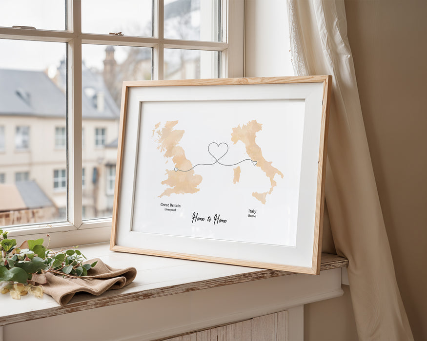 Personalised two location Print 2.0 - Custom Line