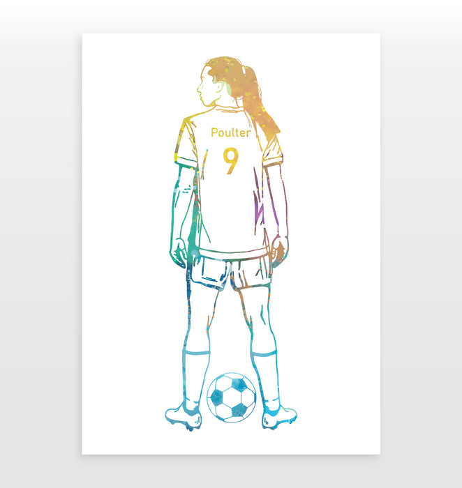 Personalised Women's Football Print