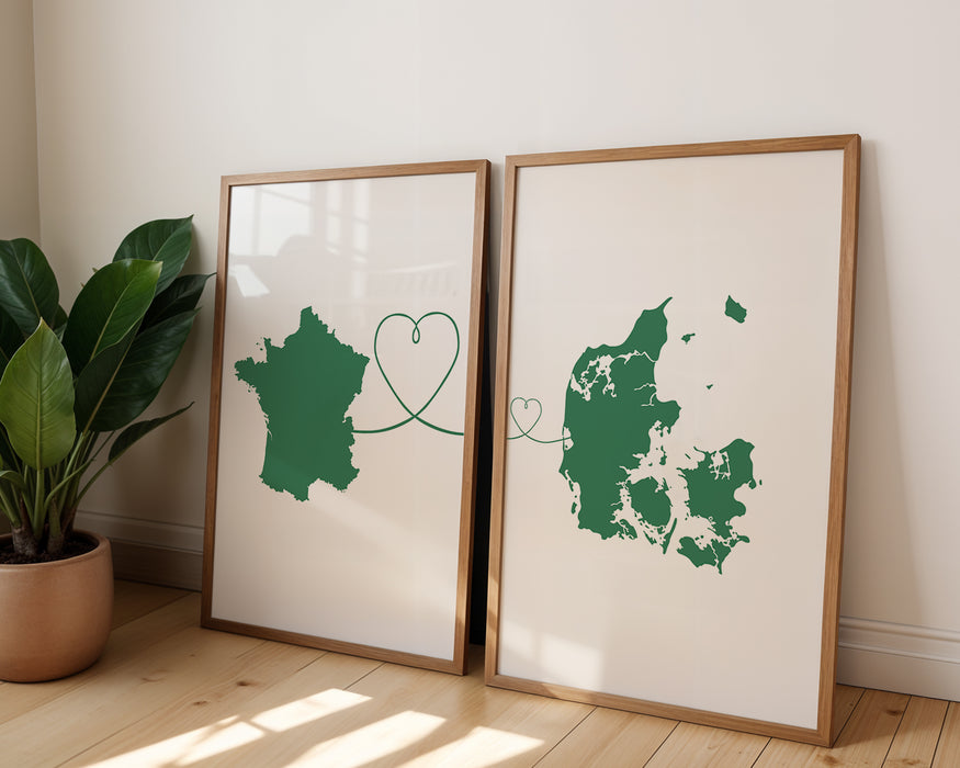 Personalised two location Prints