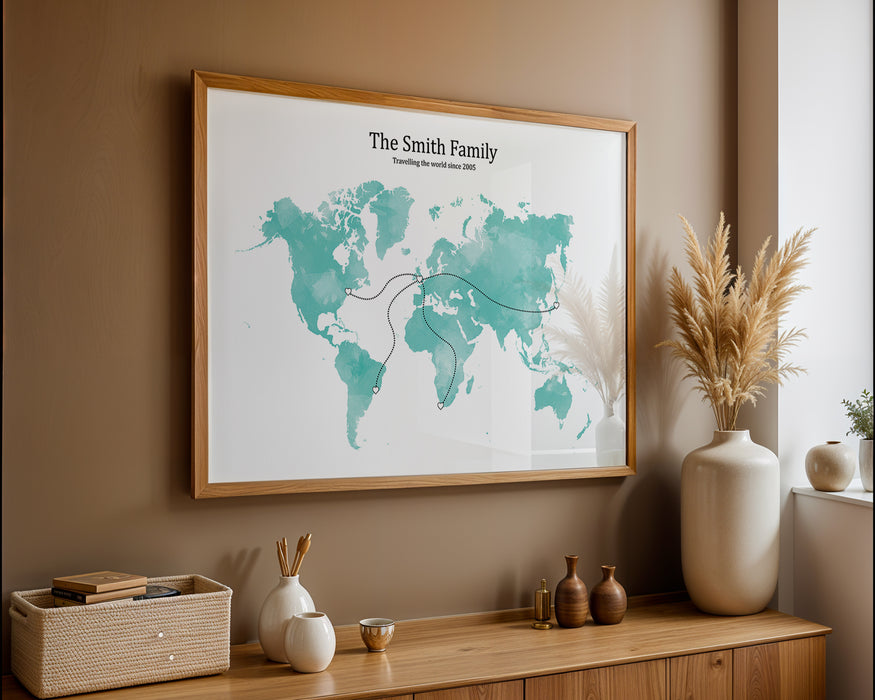 Personalised World Map Print