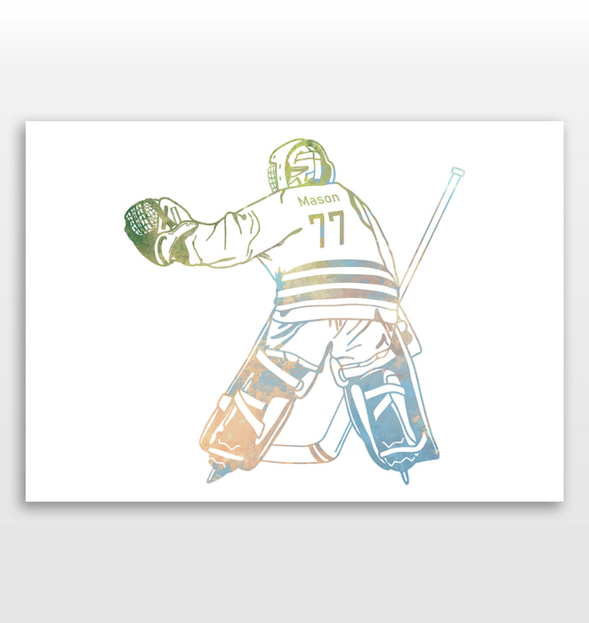Personalised Ice Hockey Print
