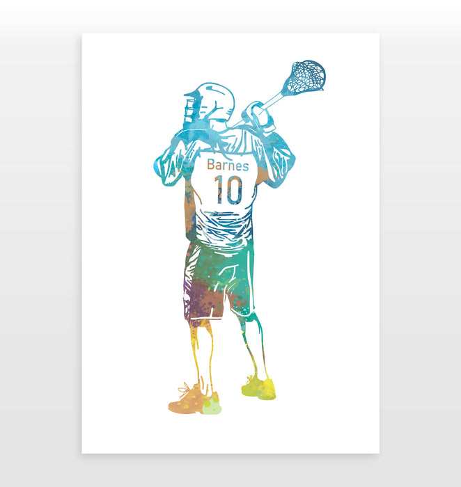 Personalised Lacrosse Print