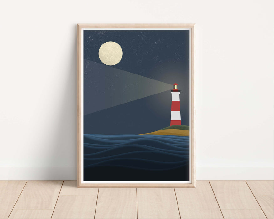 Abstract Ocean Lighthouse