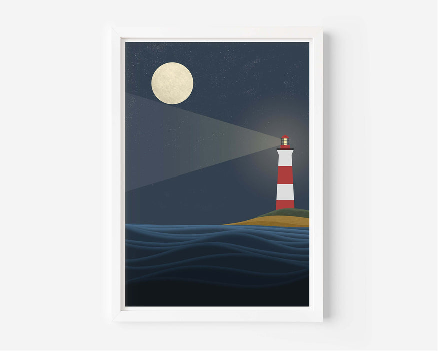 Abstract Ocean Lighthouse