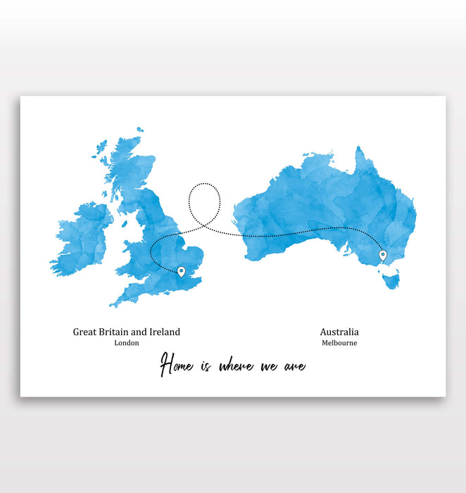 Personalised two location Print 3.0 - Custom Line