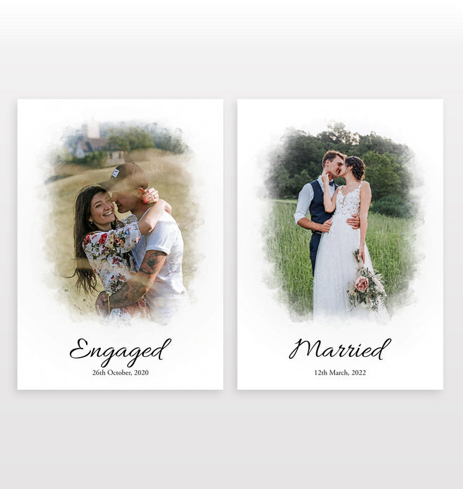 Personalise Your Wedding Photos - Engaged & Married