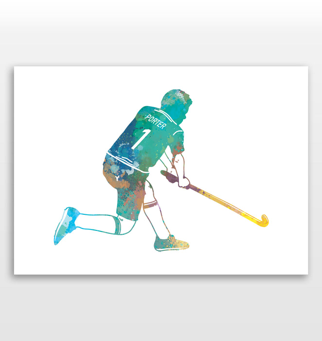 Personalised Field Hockey Print