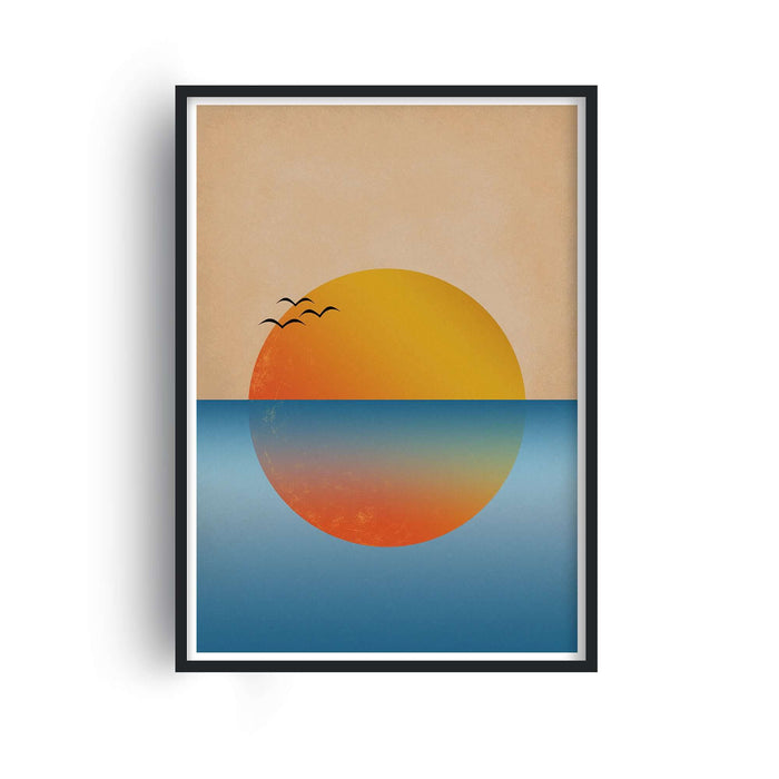 Abstract Ocean Sunset