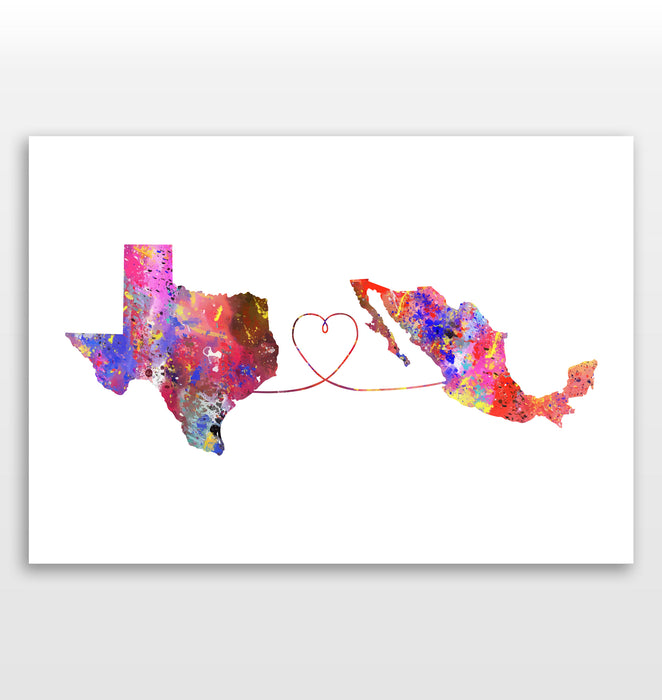 Texas to Mexico Print