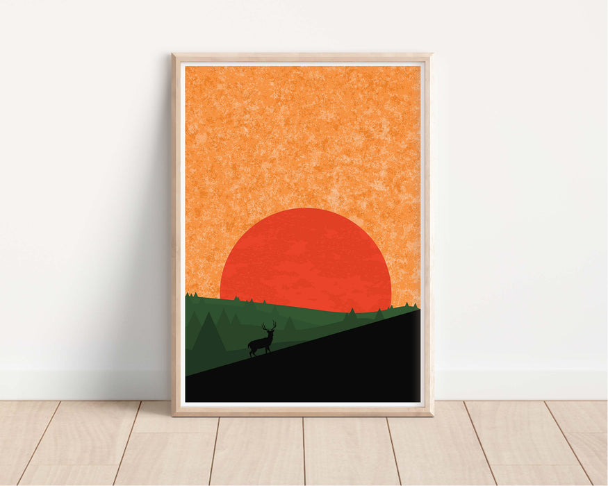 Abstract Countryside Sunrise