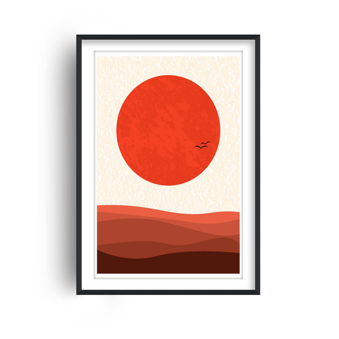 Abstract Red Desert Sunrise