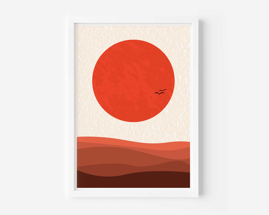 Abstract Red Desert Sunrise