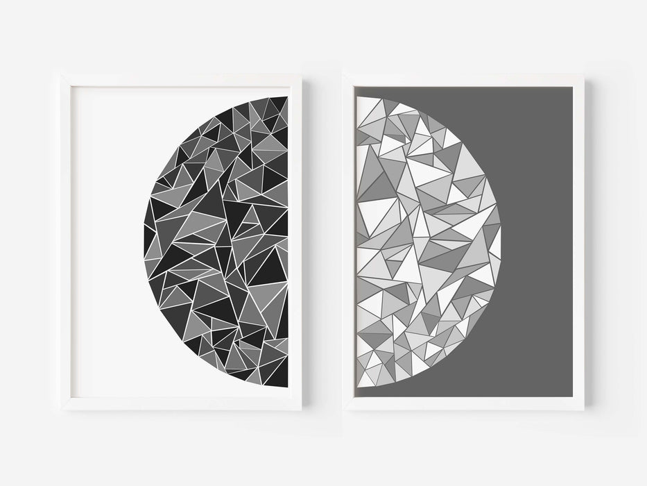 Abstract Mosaic Circle Prints