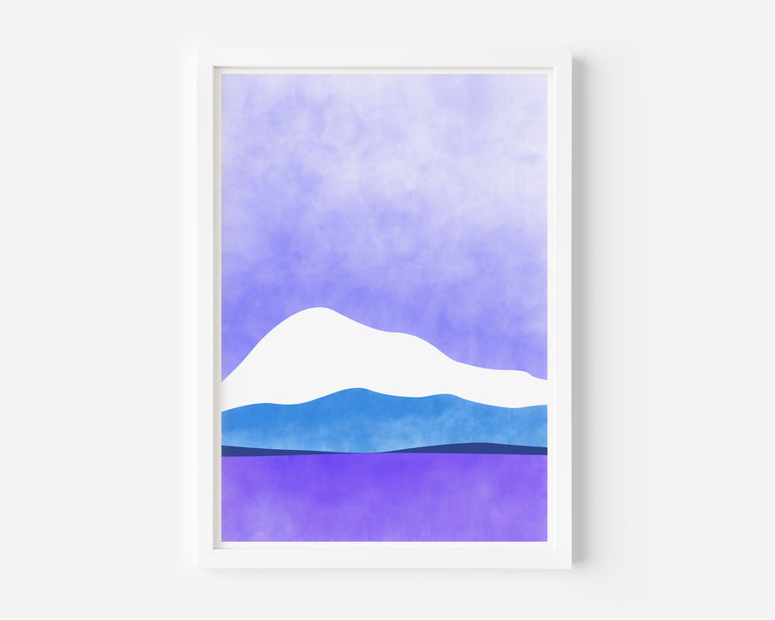 Abstract Purple Mountainscape