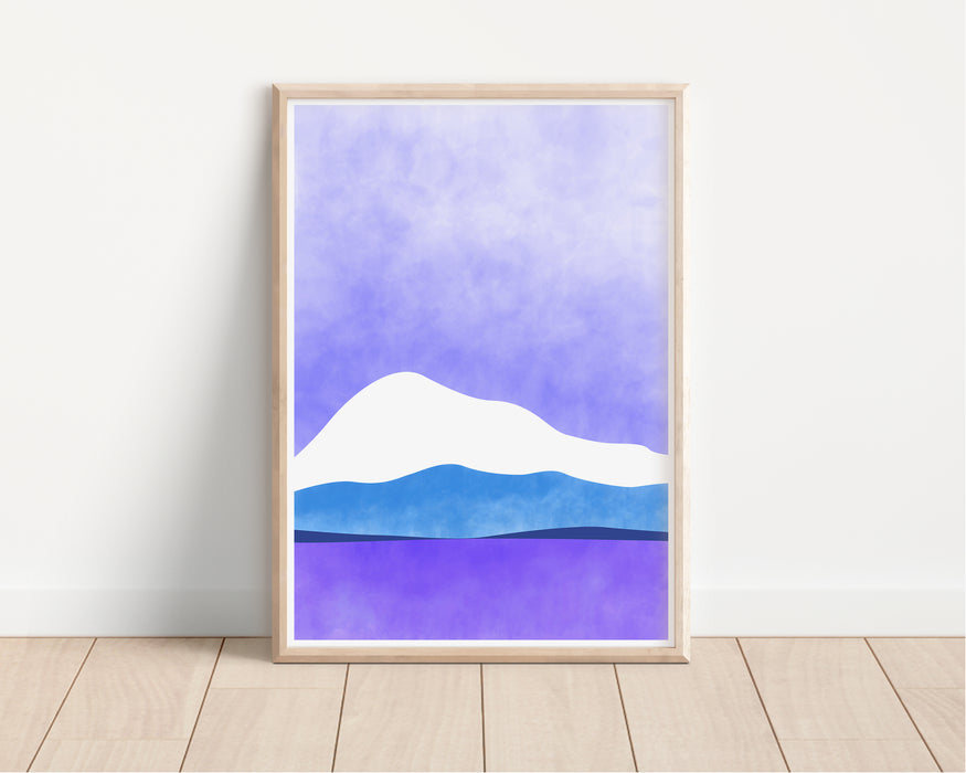 Abstract Purple Mountainscape