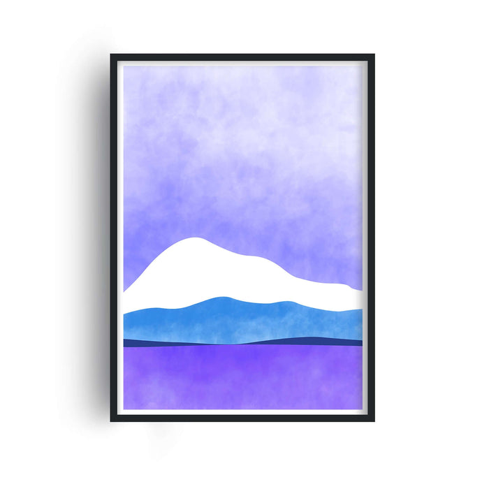 Abstract Purple Mountainscape