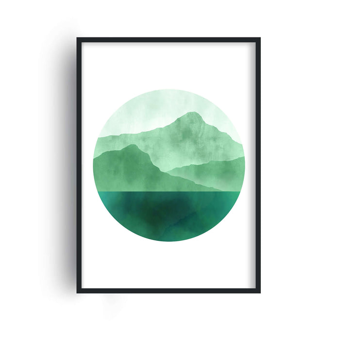 Abstract Misty Green Mountains