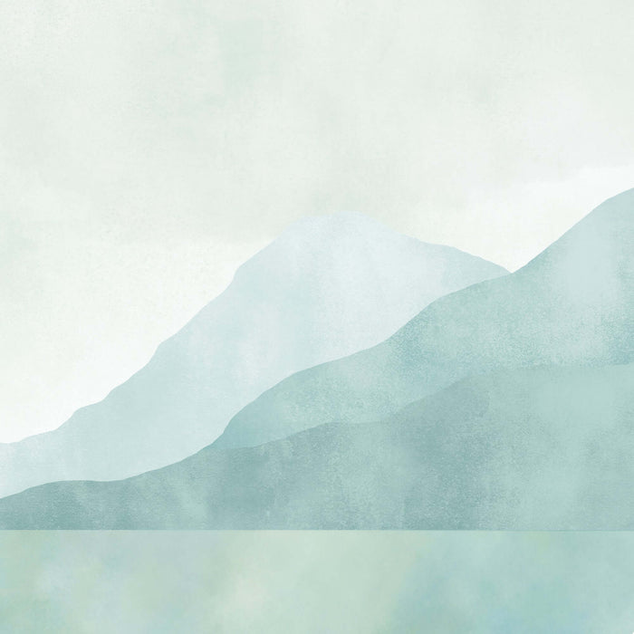 Abstract Misty Powder Blue Mountains