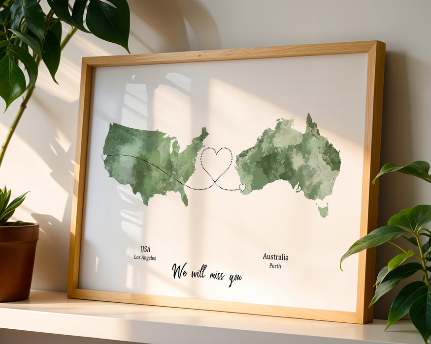 Personalised two location Print 2.0 - Custom Line (Digital File Only)