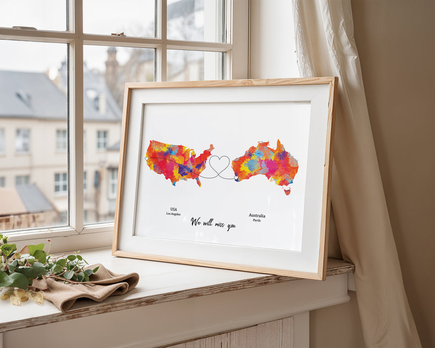 Personalised two location Print 2.0 - Custom Line