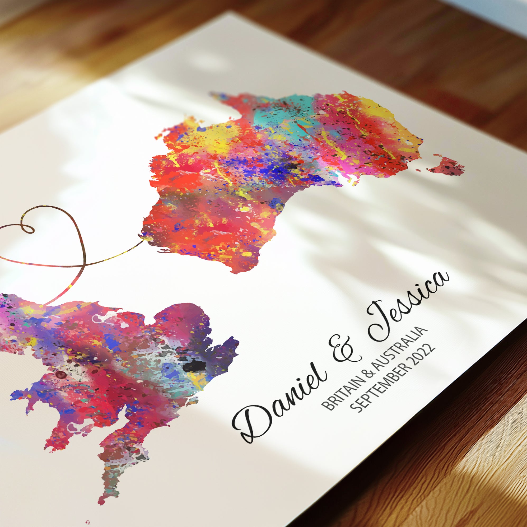 Personalised Watercolour Travel Poster | Lotsy.co.uk