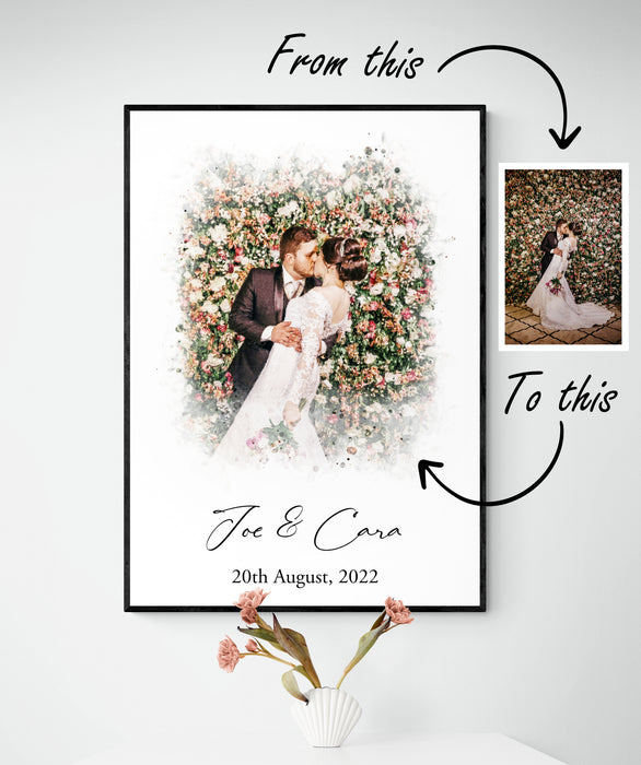 Personalise Your Wedding Photos - Customisable Wedding Art