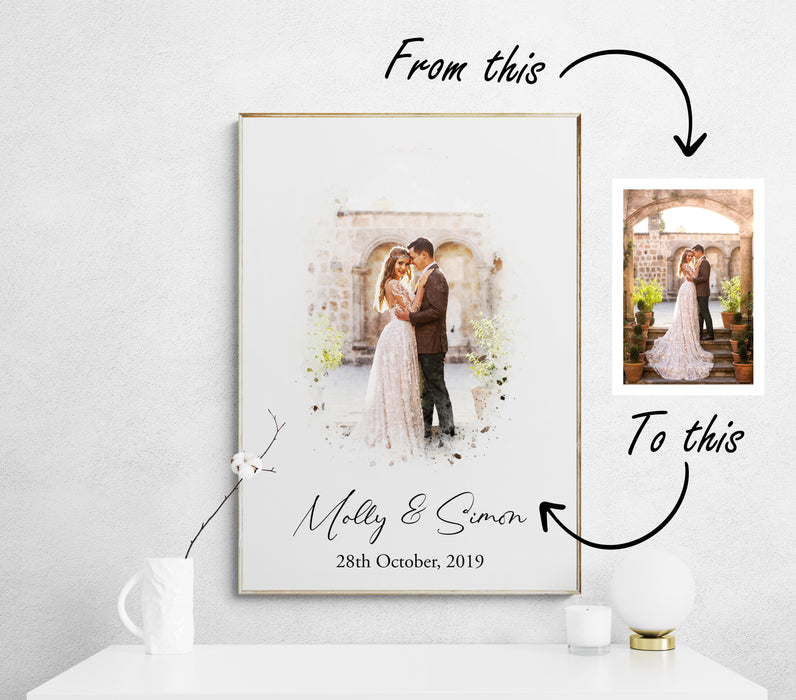 Personalise Your Wedding Photos - Customisable Wedding Art