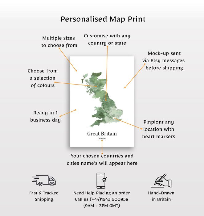 Personalised Eight Location Prints 2.0