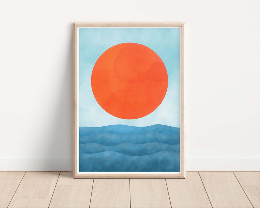 Abstract Ocean Sunrise