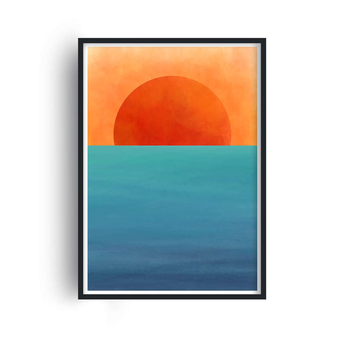 Watercolour Sunrise in the Sea