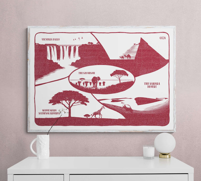 Personalised Hand Drawn Travel Print