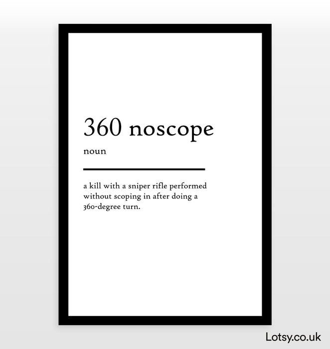 360 Noscope - Impresión de definición