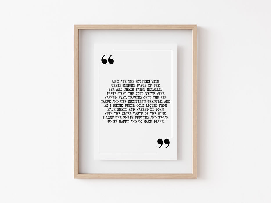 A Moveable Feast - Quote Print