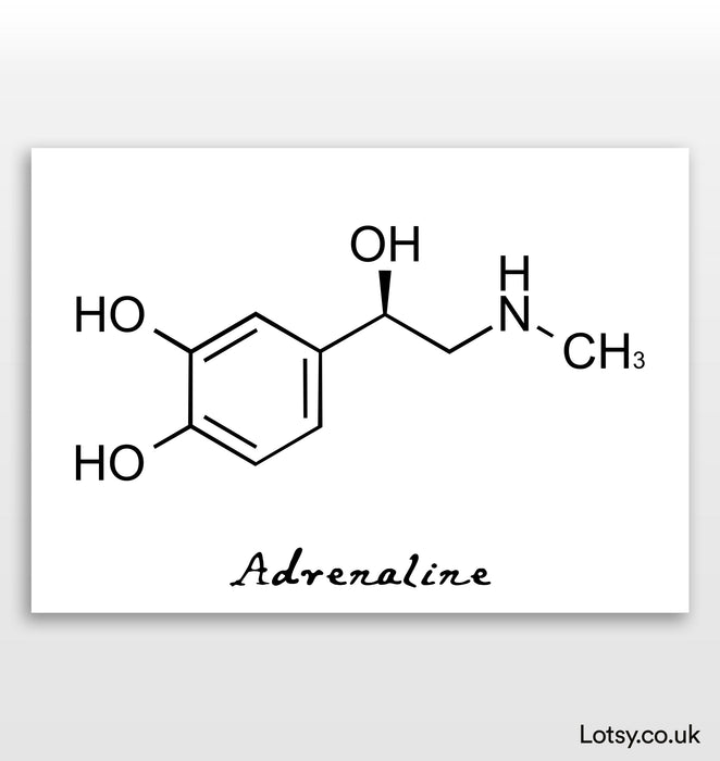 Adrenaline - Molecule print