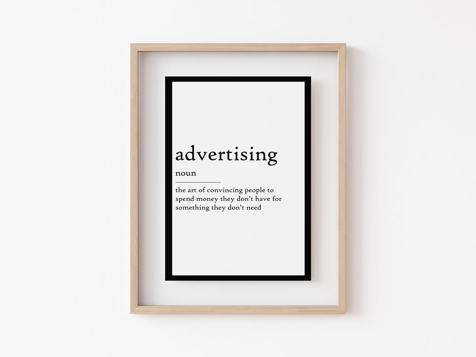 Advertising - Definition Print